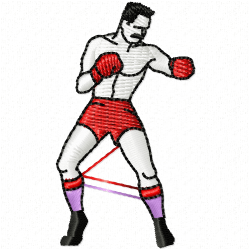 Boxing Embroidery Design 9
